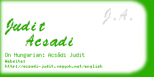 judit acsadi business card
