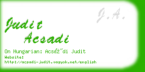 judit acsadi business card